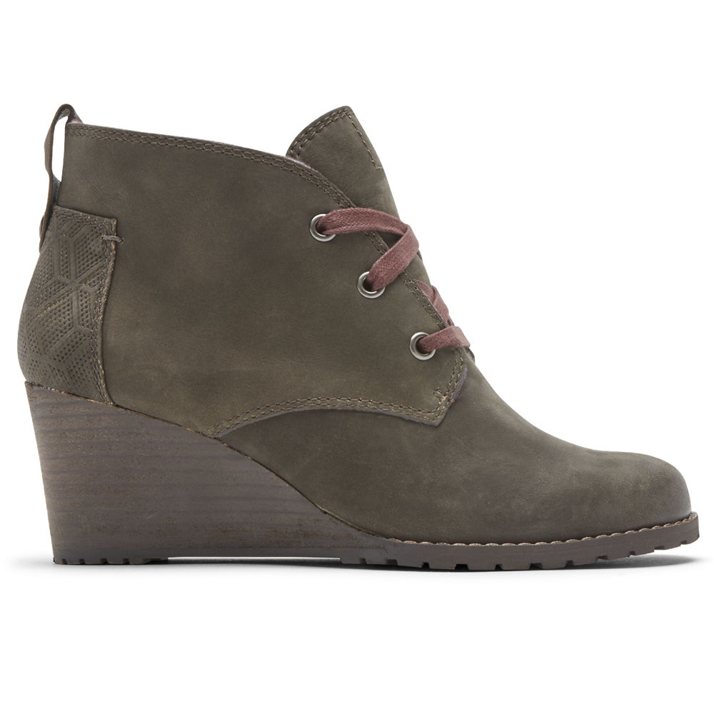 Rockport Womens Boots Olive - Cobb Hill Lucinda Chukka - UK 697-TFQUSD